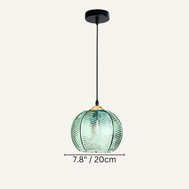 LunaLeaf Frosted Glass Pendant Light With Leaf Pattern