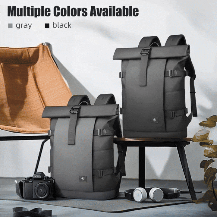 TrailNova Expandable Outdoor Backpack — Laptop Compartment, Roll-Top Closure, Large Capacity