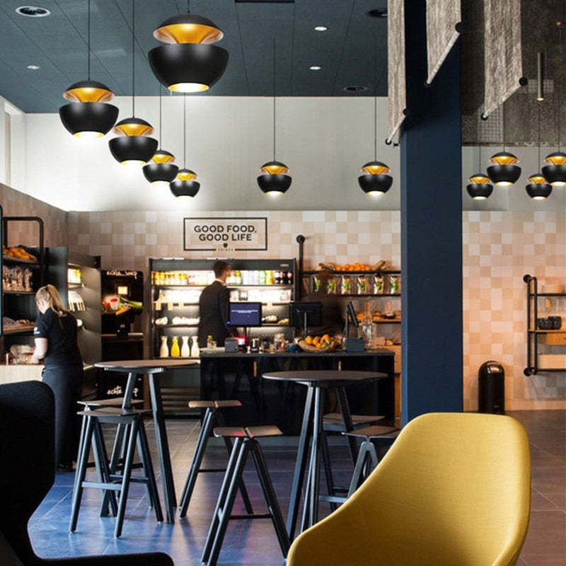 LumaNova Black and White LED Pendant Light for Interiors