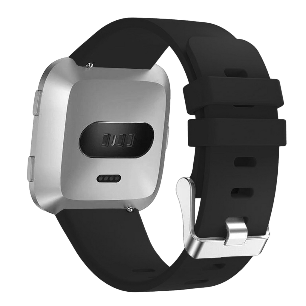 Fitbit Versa och Versa 2 – svart silikonarmband | Ventumra