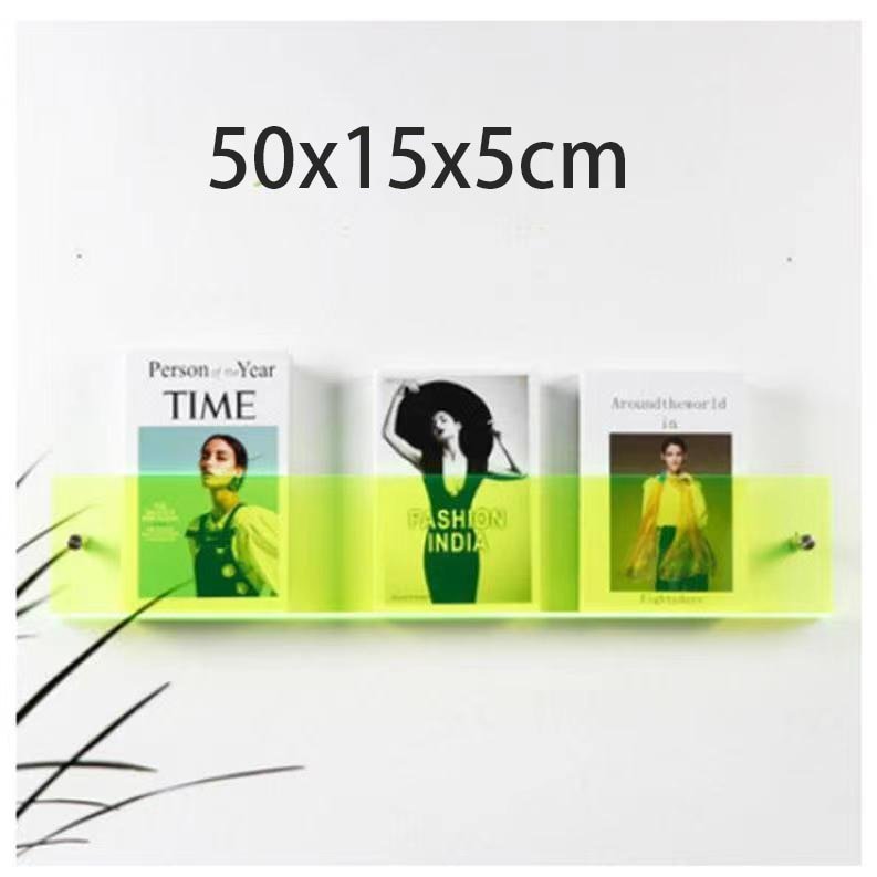 Wall-Mounted Acrylic Display Shelf for Magazines | ventumra