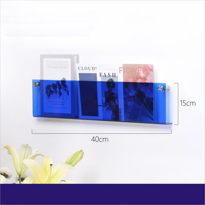 Wall-Mounted Acrylic Display Shelf for Magazines | ventumra