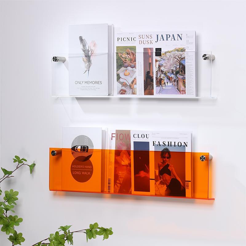 Wall-Mounted Acrylic Display Shelf for Magazines | ventumra
