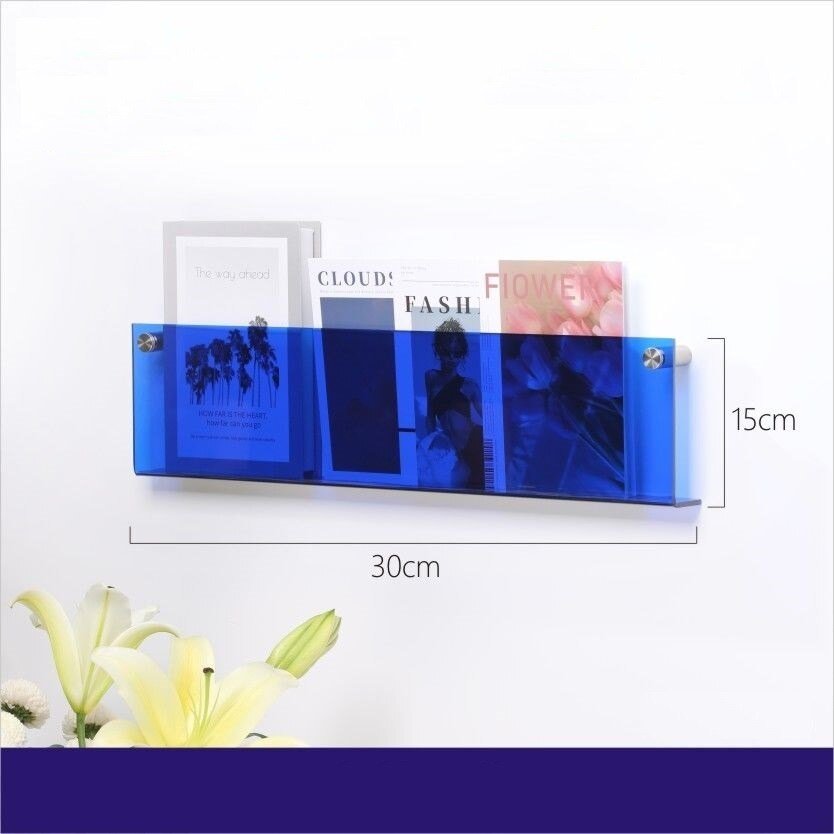 Wall-Mounted Acrylic Display Shelf for Magazines | ventumra