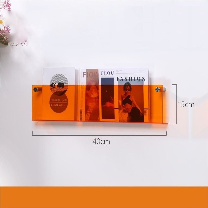 Wall-Mounted Acrylic Display Shelf for Magazines | ventumra
