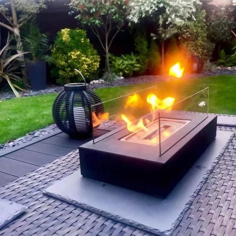 NovaFlame Portable Bioethanol Table Fireplace — Ventless Burner Design