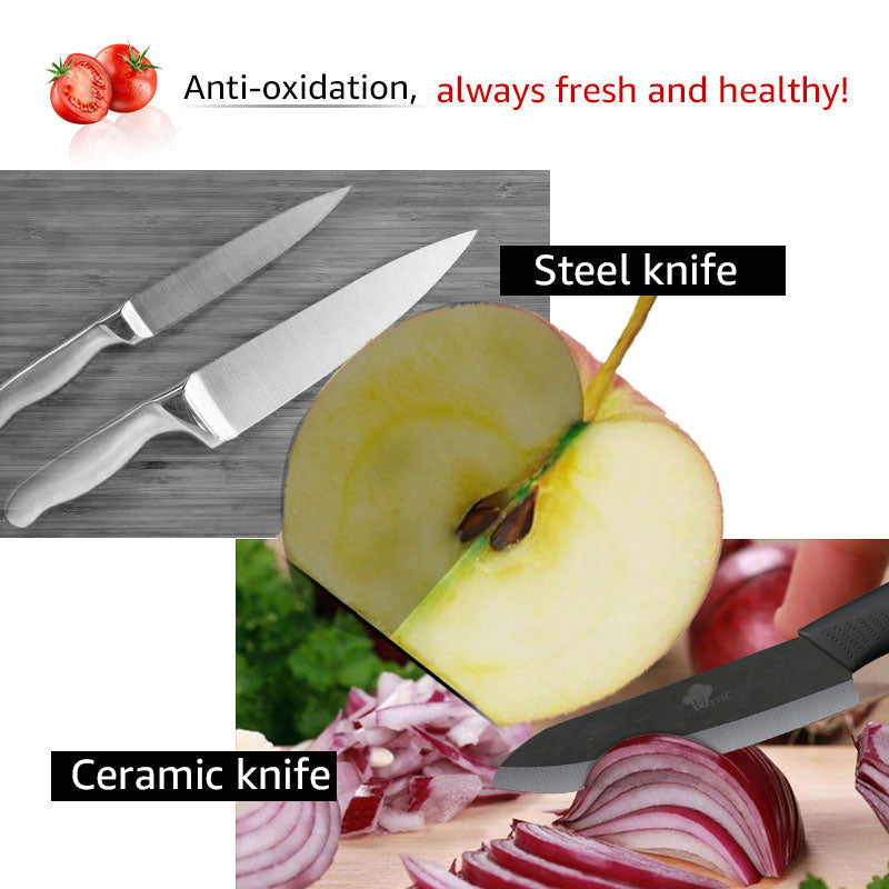 Kitchen Professionals Ceramic Knife Set — Comfortable Grip