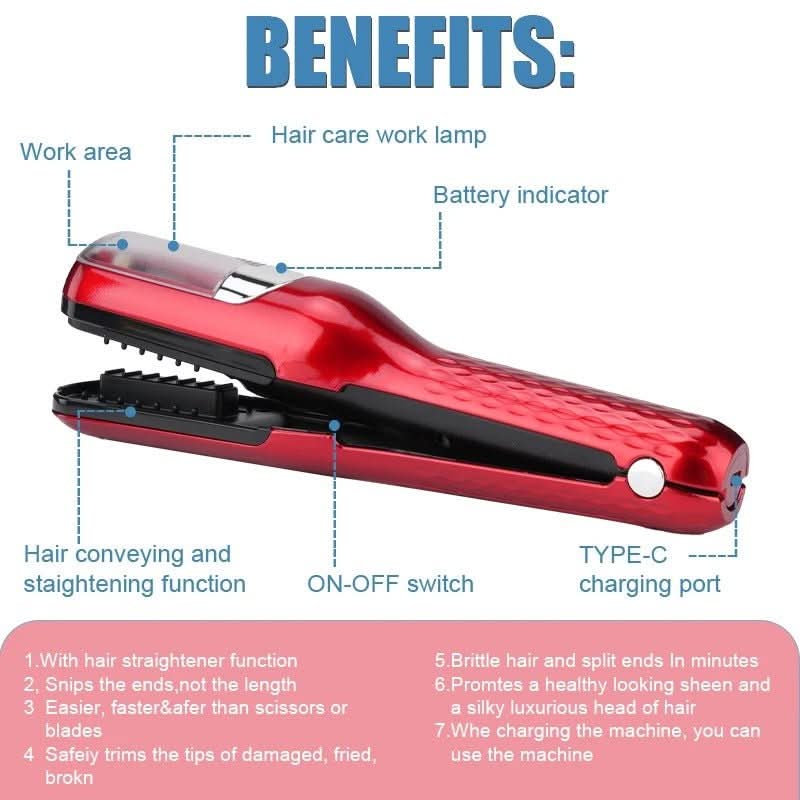 NexaHair Precision Hair Clippers — Rechargeable Split End Trimmer, Lightweight