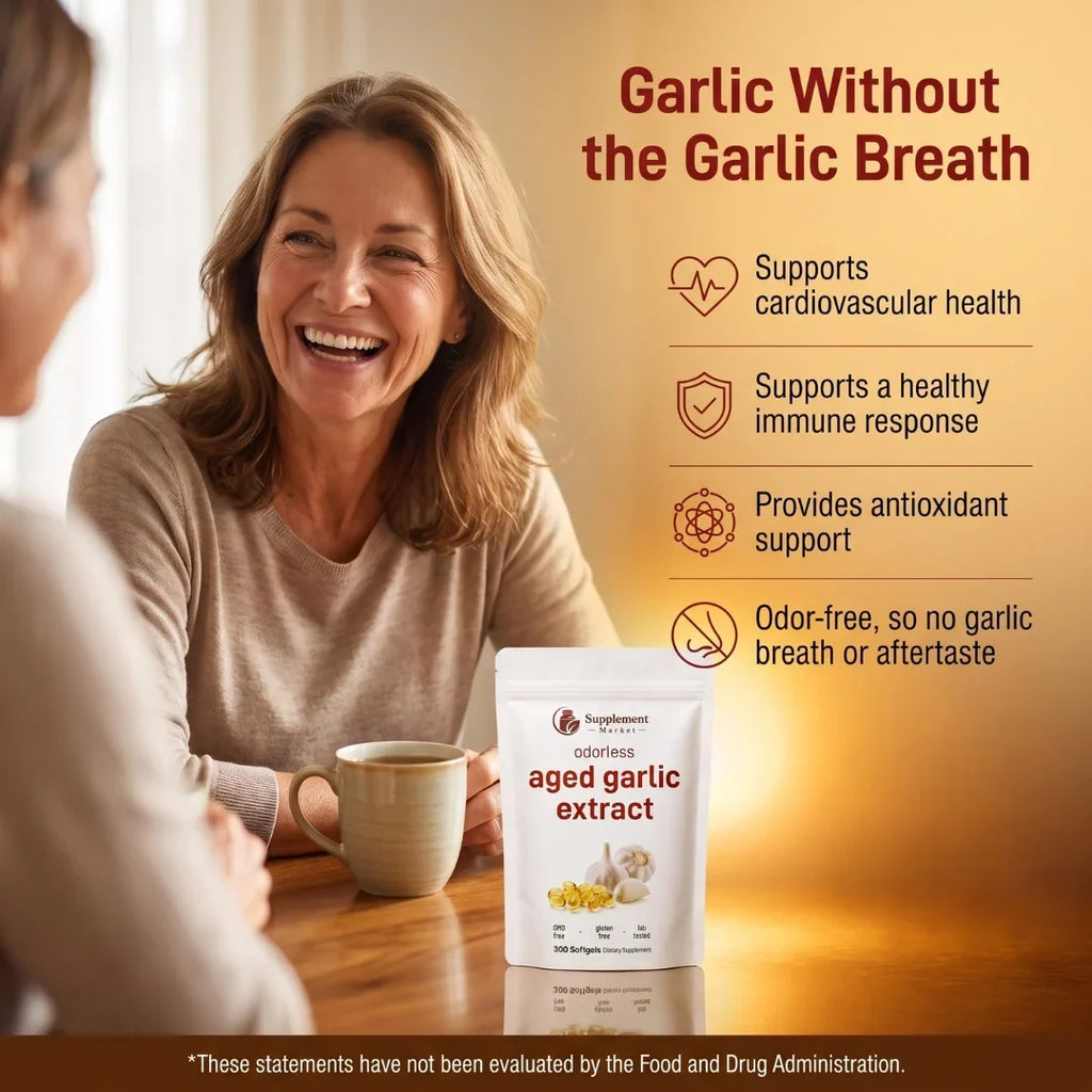Odorless Aged Garlic Extract: Daily Heart & Immune Support