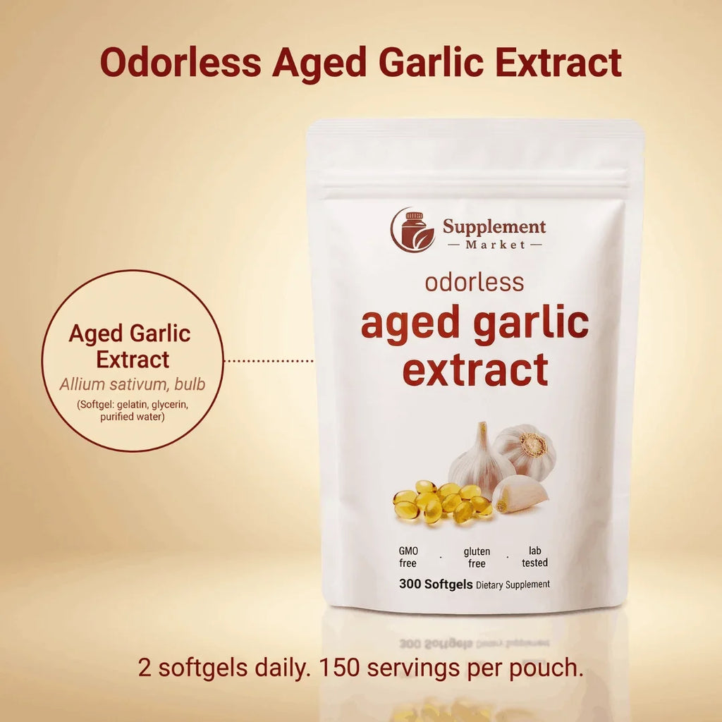 Odorless Aged Garlic Extract: Daily Heart & Immune Support