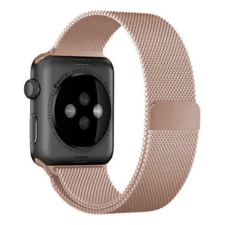 Řemínek Milanese pro Apple Watch v růžovém zlatě s elegantním provedením | Ventumra