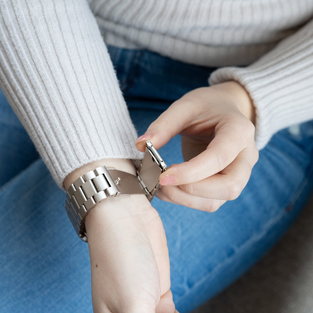 Μπρασελέ για Apple Watch σε φινίρισμα Starlight με ασφαλές κούμπωμα | Ventumra