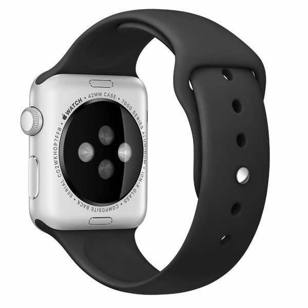 Vervangende optie voor zwart siliconen Apple Watch-bandje | Ventumra