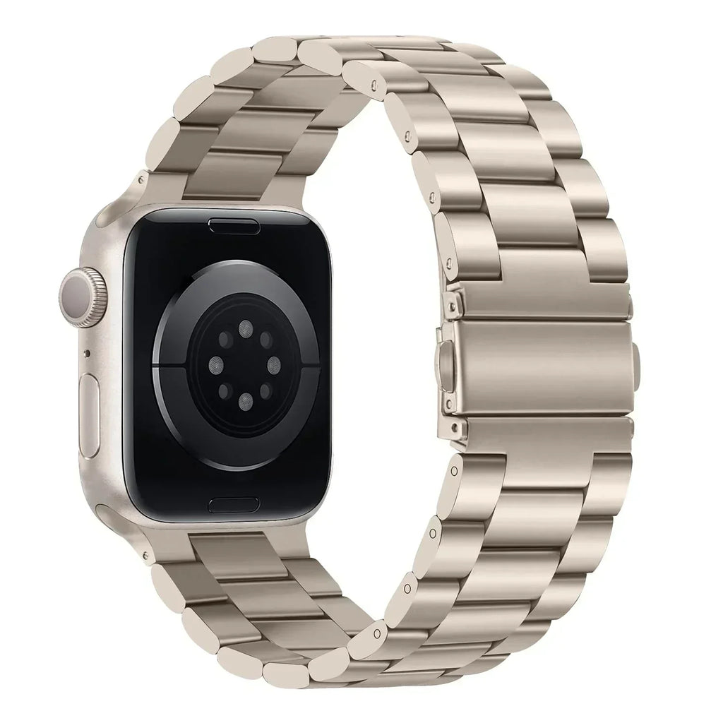 Μπρασελέ για Apple Watch σε φινίρισμα Starlight με ασφαλές κούμπωμα | Ventumra
