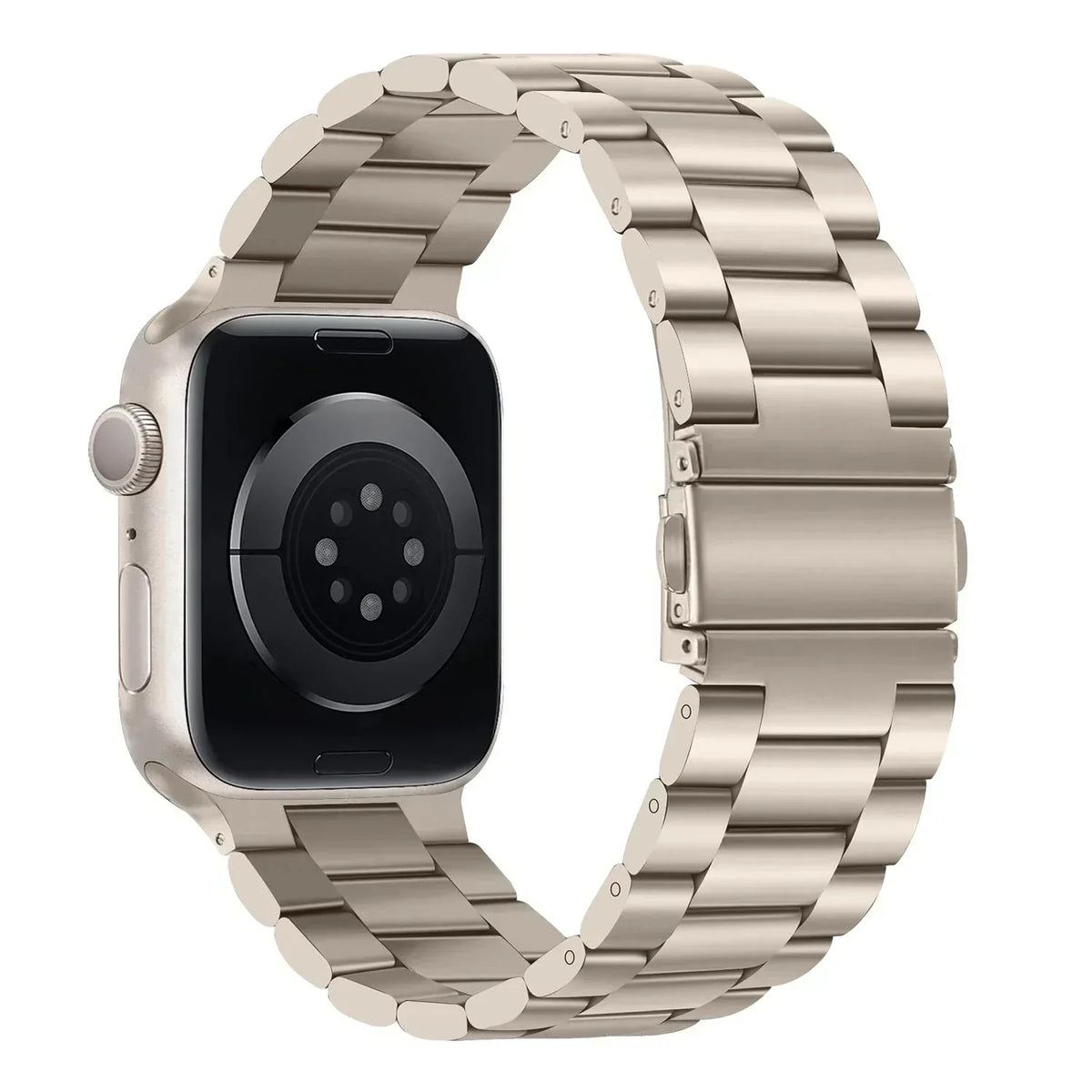 Μπρασελέ για Apple Watch σε φινίρισμα Starlight με ασφαλές κούμπωμα | Ventumra