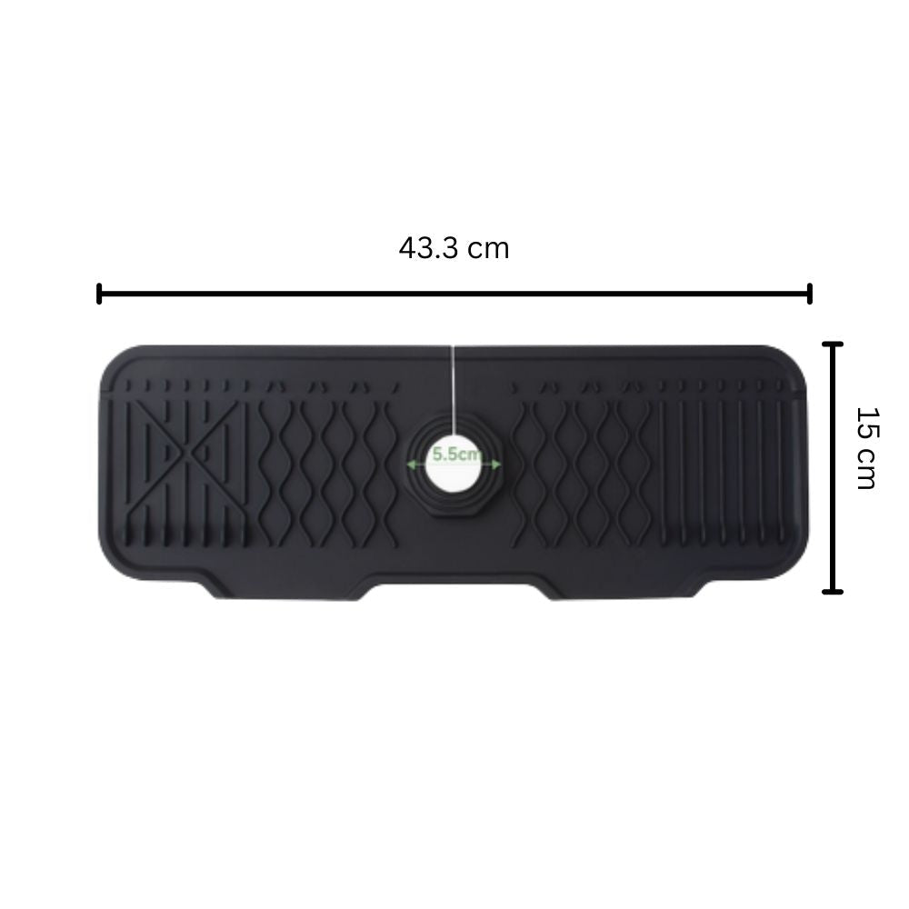 Tilted Rubber Faucet Mat for Sink Drainage | ventumra
