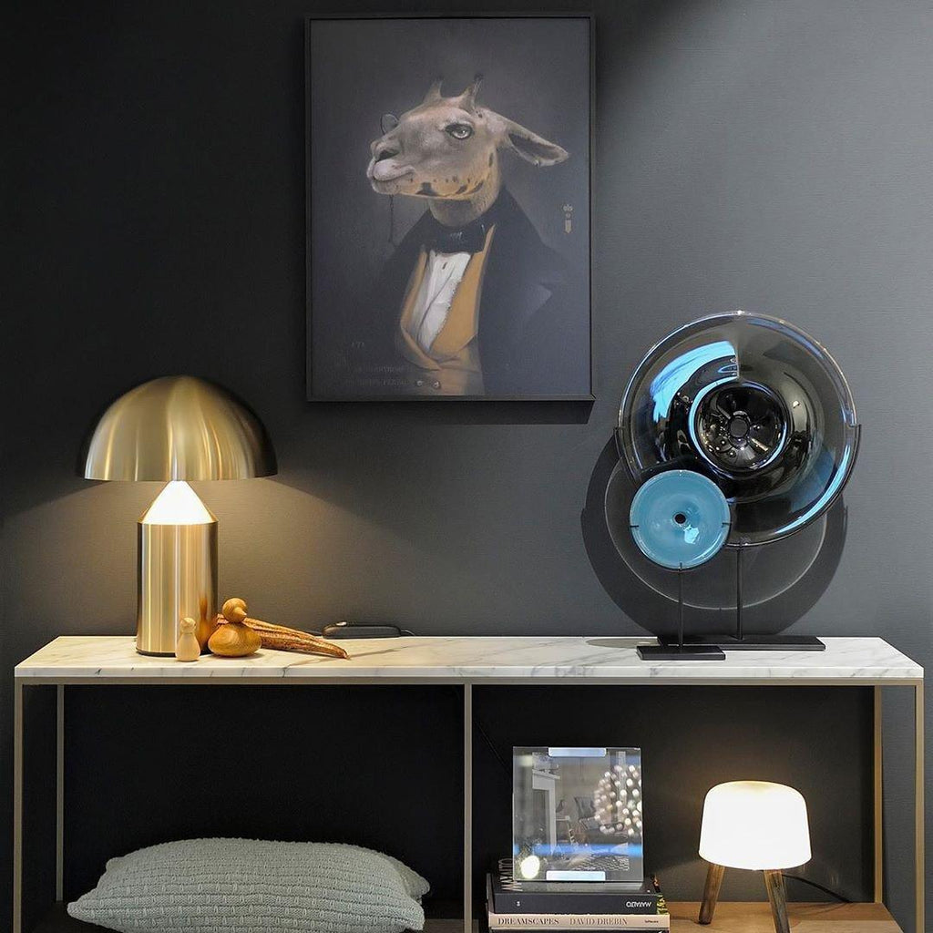 Astraea | Geometric Metal Table Lamp With Cylinder Cone Hemisphere
