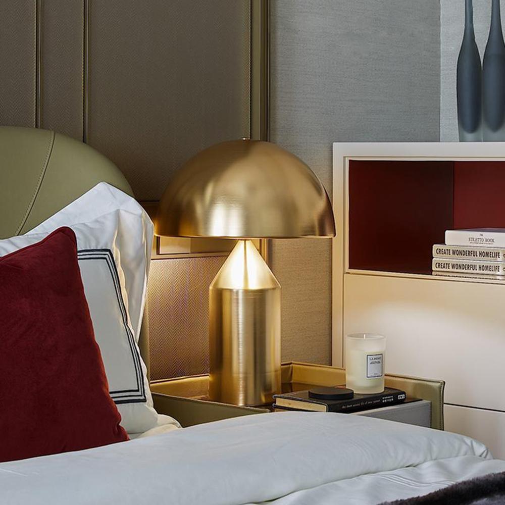 Astraea | Geometric Metal Table Lamp With Cylinder Cone Hemisphere