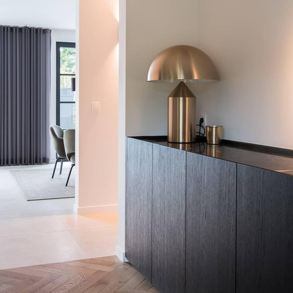 Astraea | Geometric Metal Table Lamp With Cylinder Cone Hemisphere