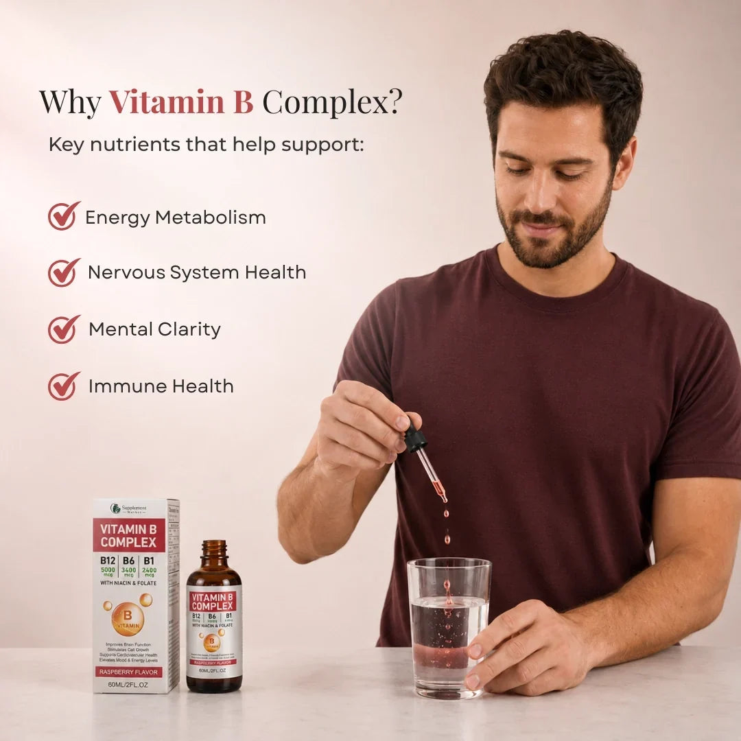 B-Vitamin Liquid Drops: All-Day Energy & Mental Clarity