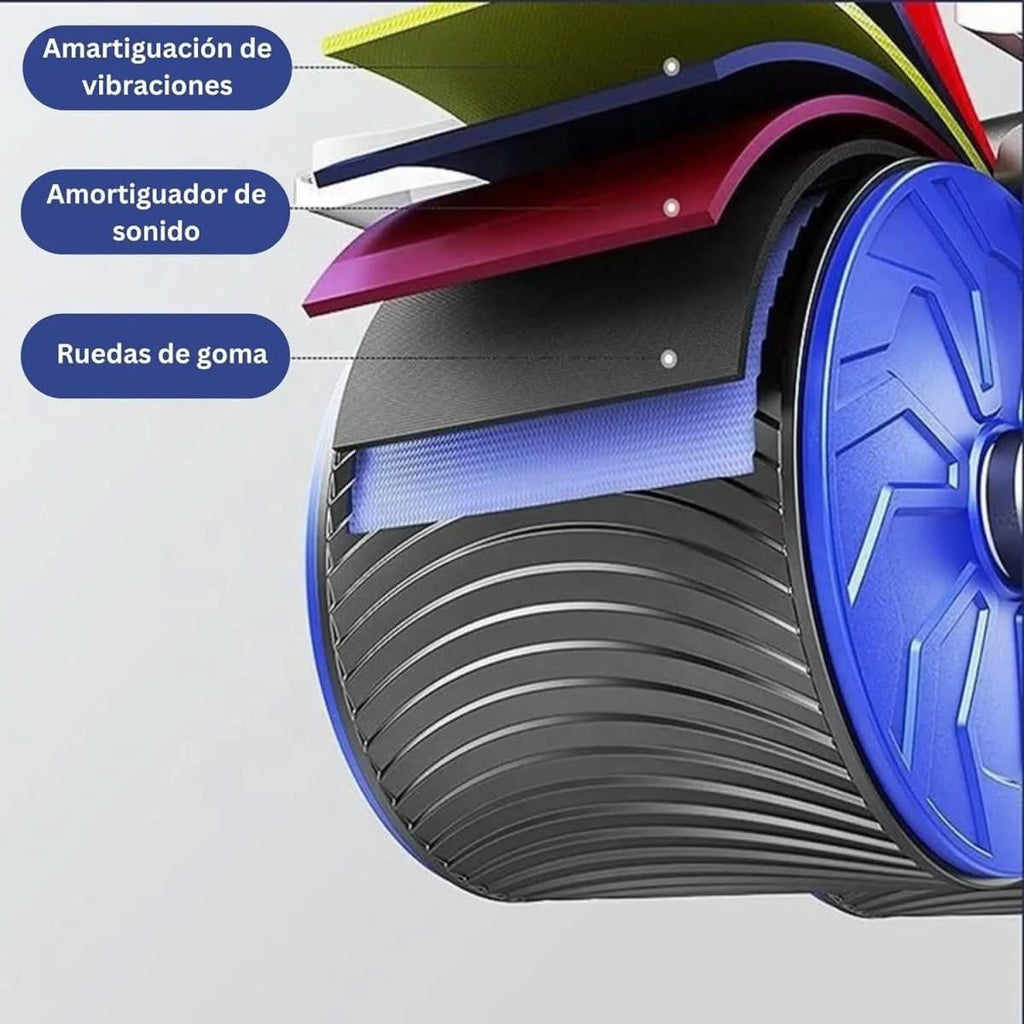 PulseFlex Fitness Roller — Spring-Assisted Design and Integrated Return Mechanism for Abdominal and Hip Training