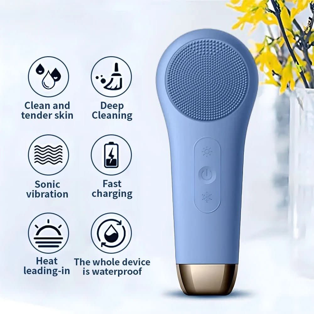 LumaGlow 3-In-1 Facial Brush — Pore Cleansing, Soothing Massage & Treatment