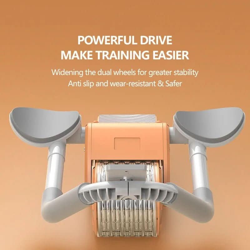 PulseFlex Fitness Roller — Spring-Assisted Design and Integrated Return Mechanism for Abdominal and Hip Training