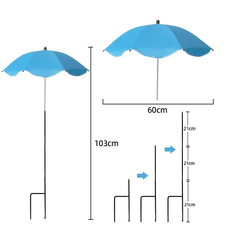 Pantalla protectora para plantas - Cubierta UV ajustable, estaca para suelo, Ø 60 cm