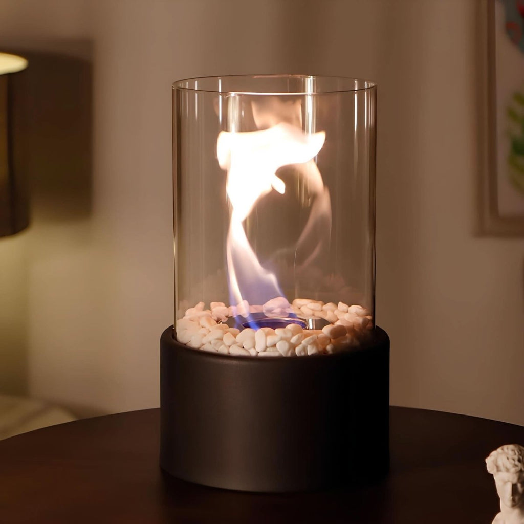 LumaFlair Refillable Glass Oil Lamp — Wire-Free Design, Standard Lamp Oil Tank