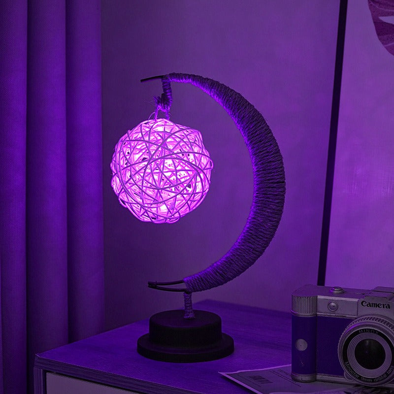 Aurelle | Warm Glass Moon Lamp for Soft Ambient Lighting