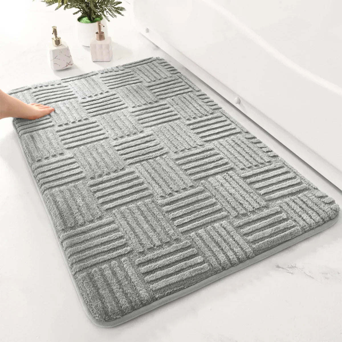 Soft Non-Slip Bath Mat — Comfortable, Moisture-Absorbing Rug