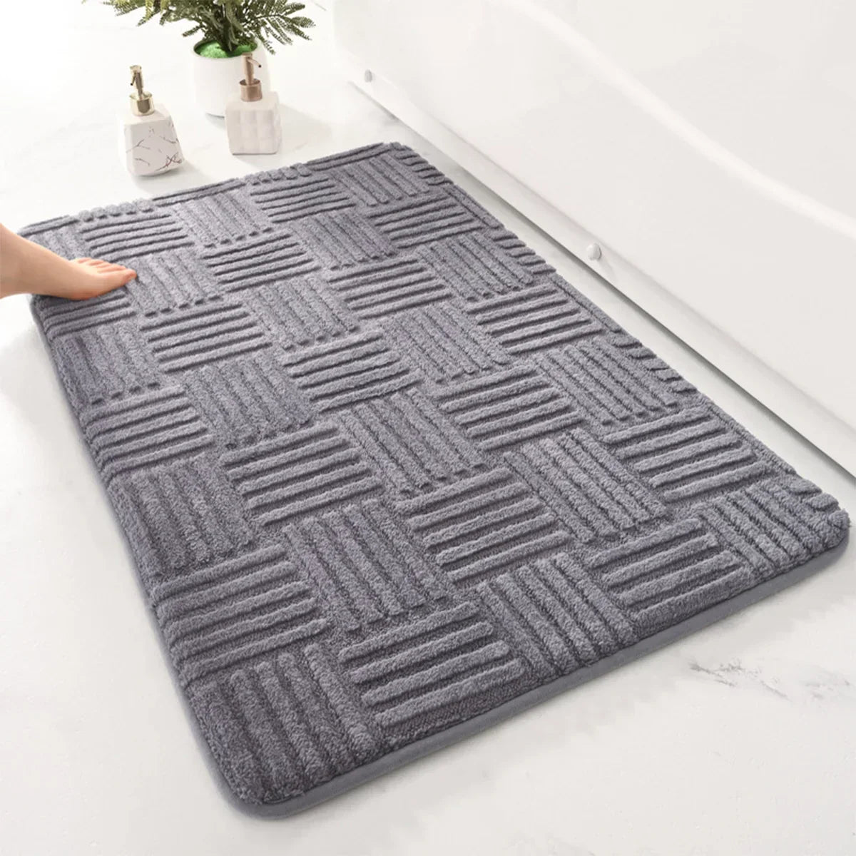 Soft Non-Slip Bath Mat — Comfortable, Moisture-Absorbing Rug
