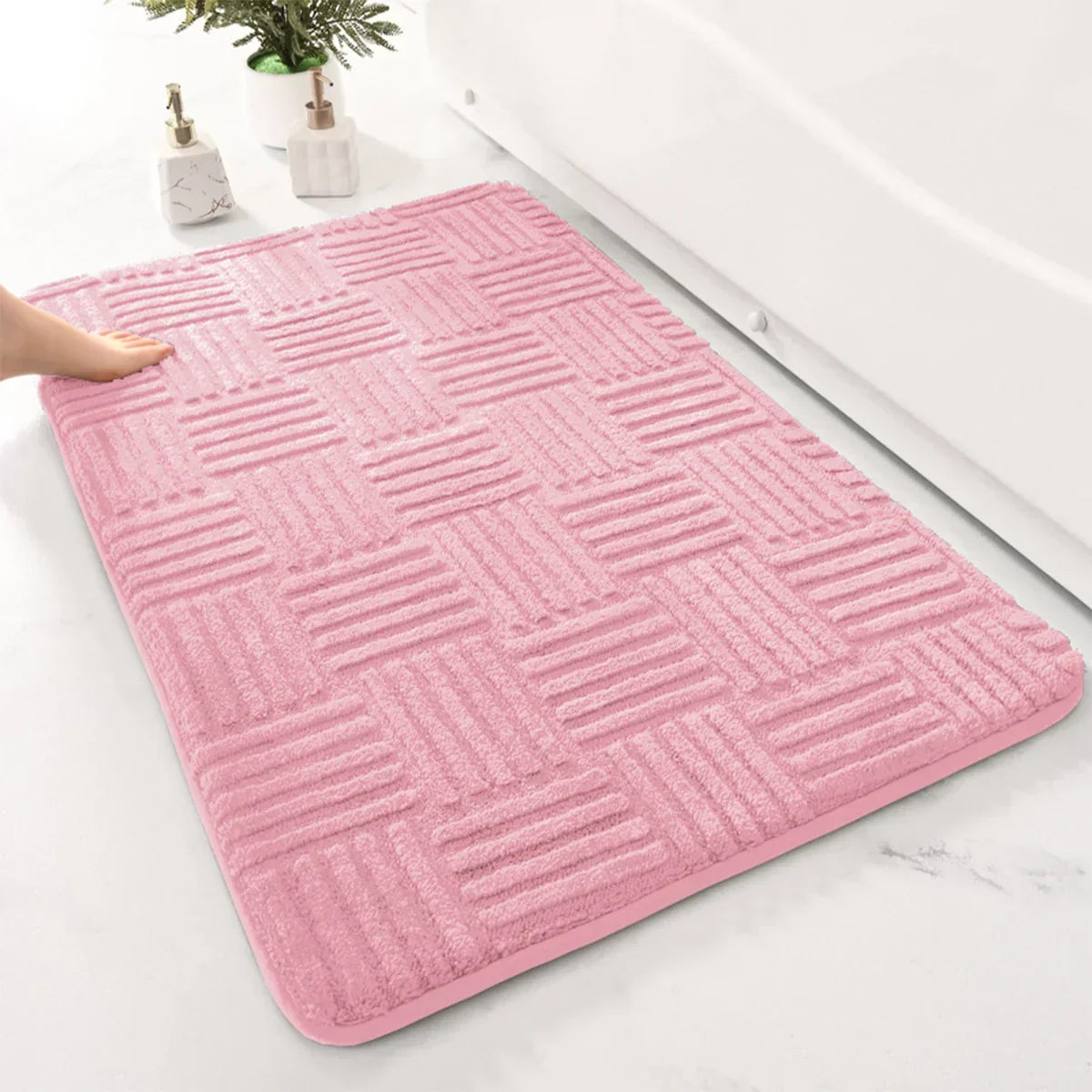 Soft Non-Slip Bath Mat — Comfortable, Moisture-Absorbing Rug