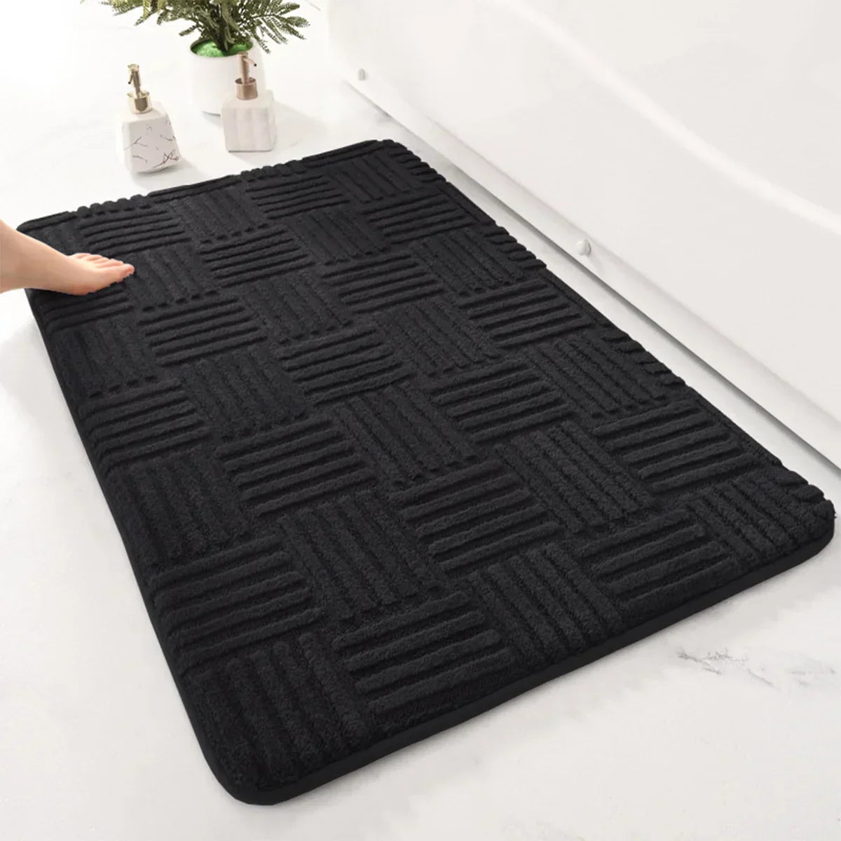 Soft Non-Slip Bath Mat — Comfortable, Moisture-Absorbing Rug