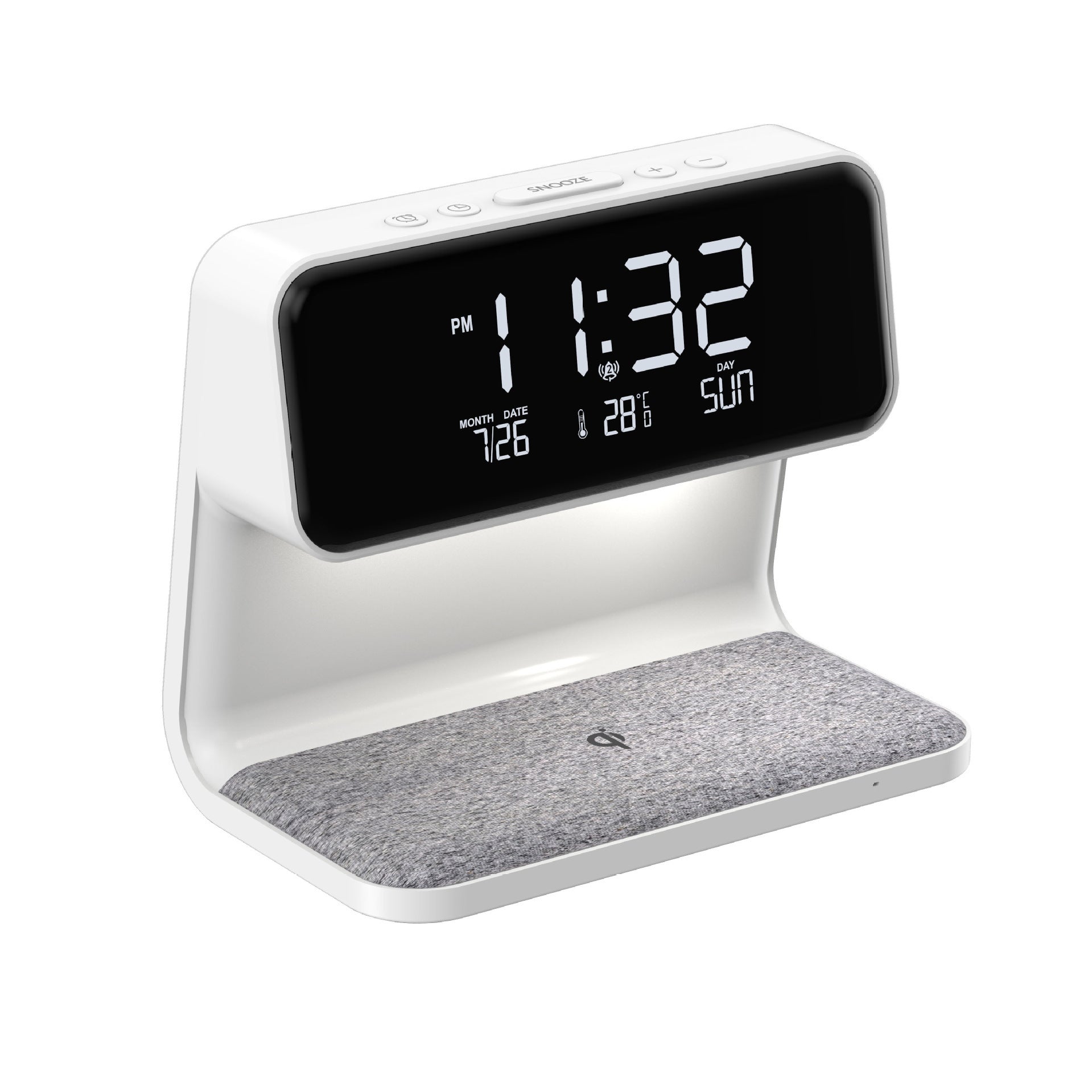 Solivon 3-in-1 Bed Lamp With Wireless Charger And LCD Alarm