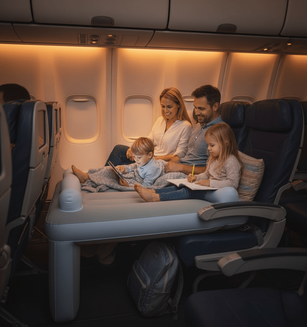 CloudNest Inflatable Toddler Airplane Seat Sleep Platform