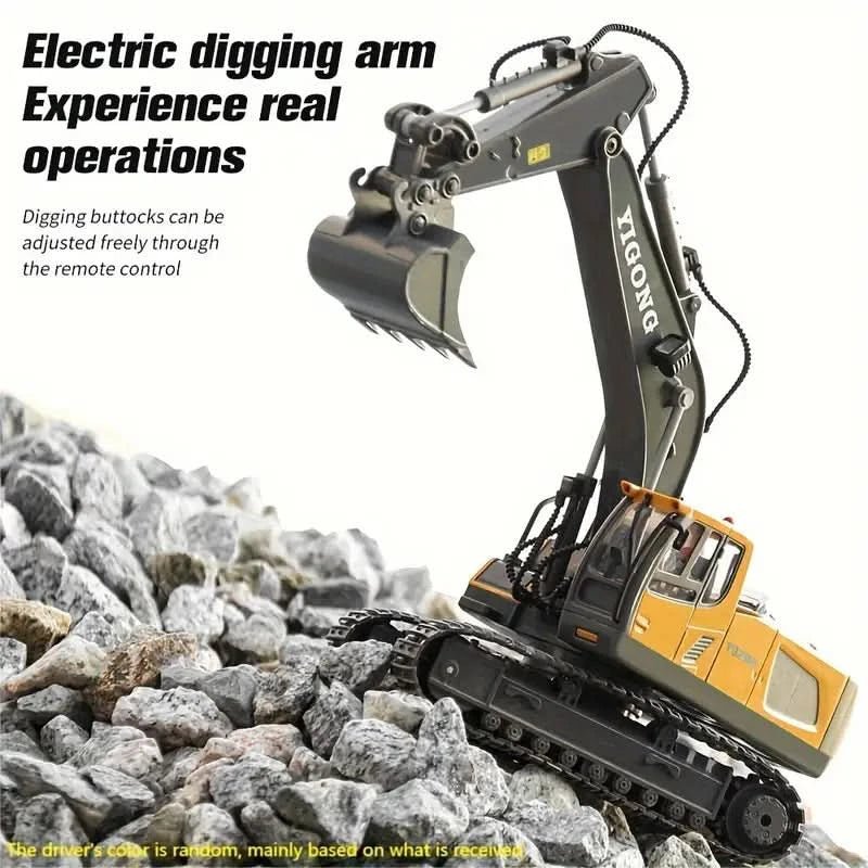 AeroBuild RC Digger — Precision Remote Control Excavator, Eleven Independent Steering and Bucket Controls