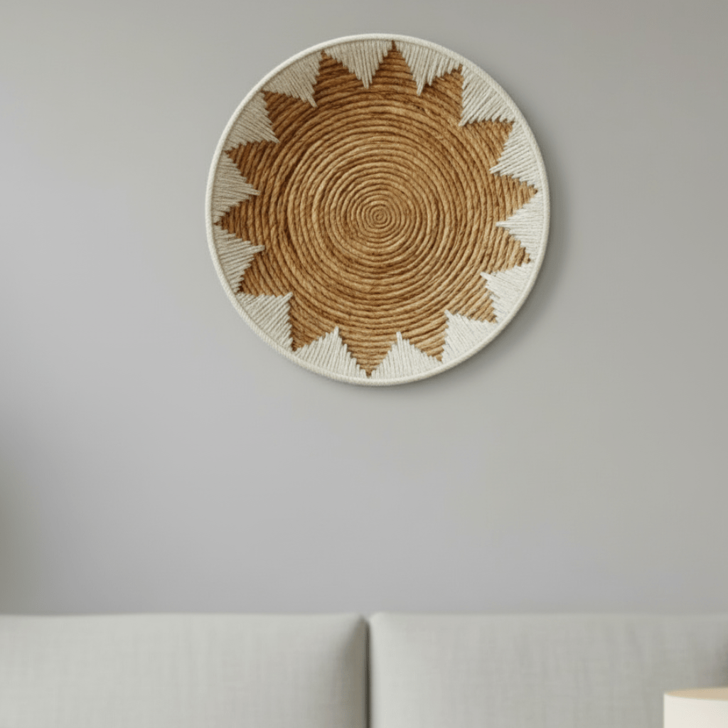 NatureWeave Tribal Style Seagrass Wall Baskets — Earth Tone Textured Wall Decor