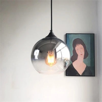 Lysara Glass Pendant Light | Ombre Champagne & Rose Gold