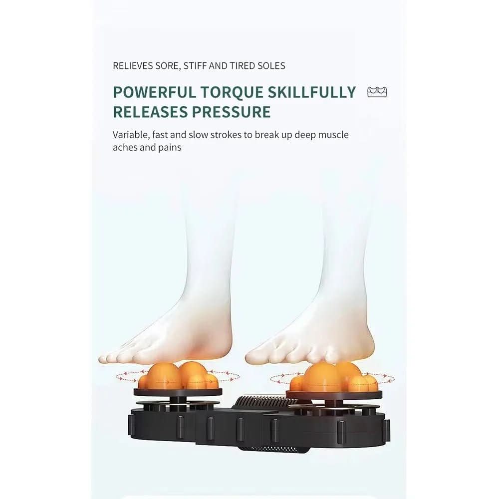 Auralux Shiatsu Foot Massager – Heat, 12 3D Massage Balls, Timer
