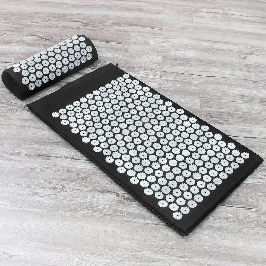 CalmFlow Acupressure Yoga Mat and Cushion Set — High-Density Contoured Node Design