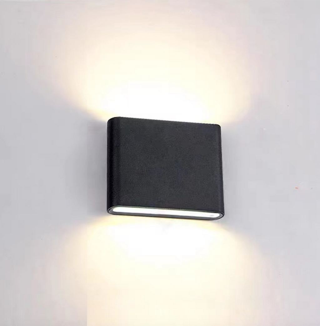Bastro Modern Rectagulart Waterproof Outdoor Wall Lamp, Black/White - Neutralighting