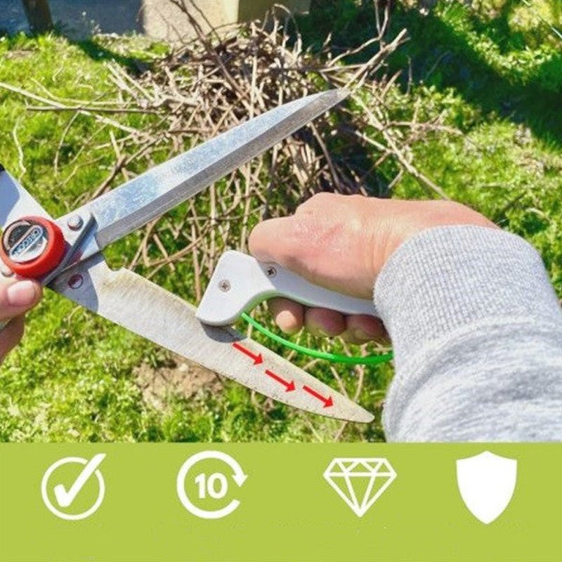 Affilatore per attrezzi da giardino — Cura facile del filo delle cesoie smussate