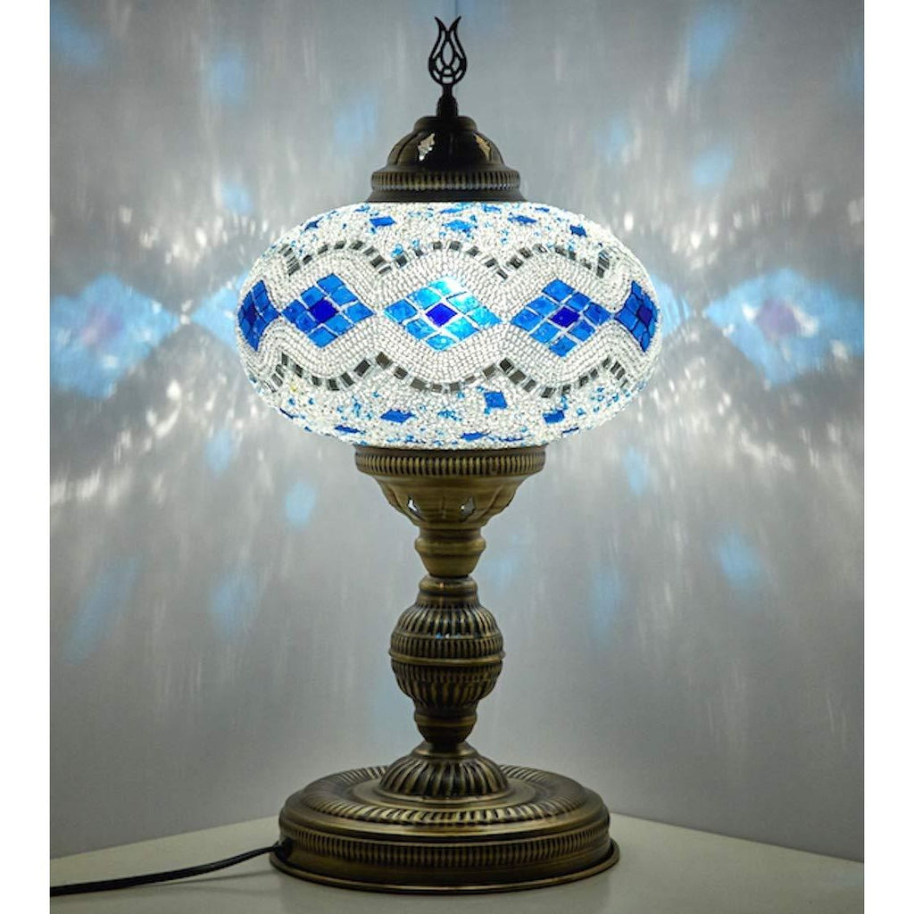 Elegant Astra Mosaic Swan Table Lamp Handmade In Turkey