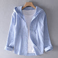 Women's Hooded Linen-Blend Shirt | ventumra