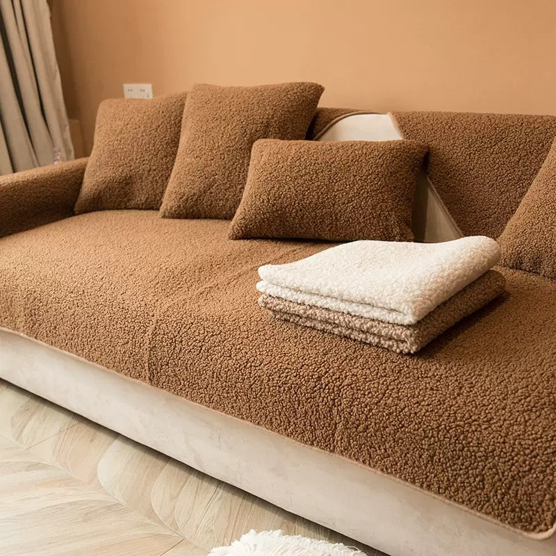 Cozy Teddy Sofa Covers — Soft Texture, Protective Fit