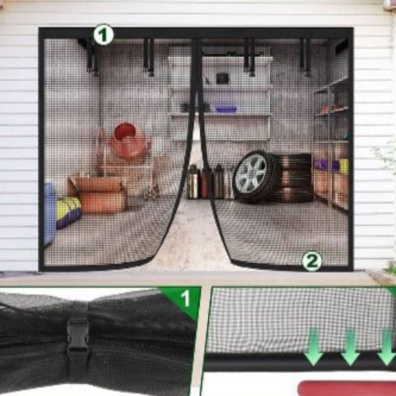 BreezeGuard Vision Magnetic Screen Net — Flexible Mesh Panel, Two-Way Entry