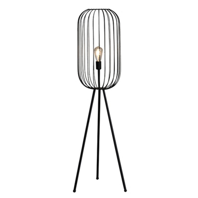 Aurora Cage Floor Lamp with Striped Design for Modern Interiors