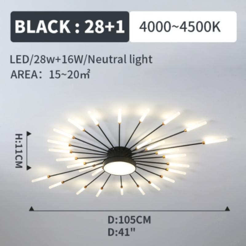 Wesley Modern Home Decoration Fireworks LED Ceiling Light | ventumra