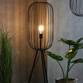 Aurora Cage Floor Lamp with Striped Design for Modern Interiors